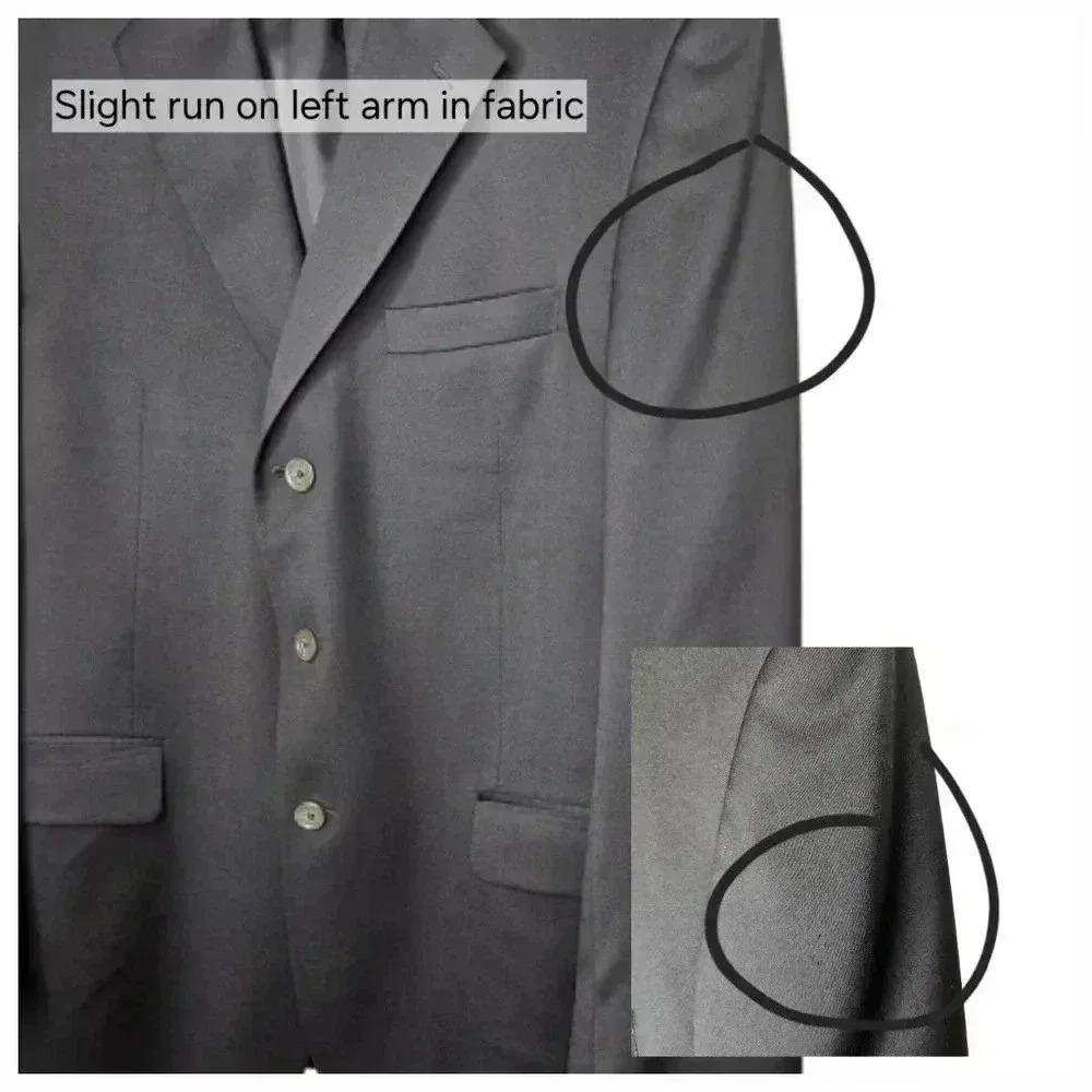 ❤Jos. A. Bank Mens Black Classic 100% Wool Sport Coat Blazer Business Jacket 41R - Picture 6 of 14